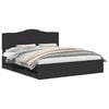 vidaXL Bed Frame with Drawer Black 200 x 200 cm Engineer Wood