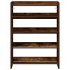 vidaXL Shoe Rack Smoked Oak 60x25x81 cm Engineered Wood