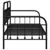 vidaXL Daybed Frame Black 90 x 190 cm Powder-Coated Steel