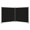 vidaXL 2-Panel Room Divider Black 348x180 cm Fabric