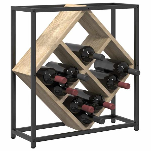 vidaXL Wine Rack Sonoma Oak 51 x 18 x 52.5 cm Engineered Wood