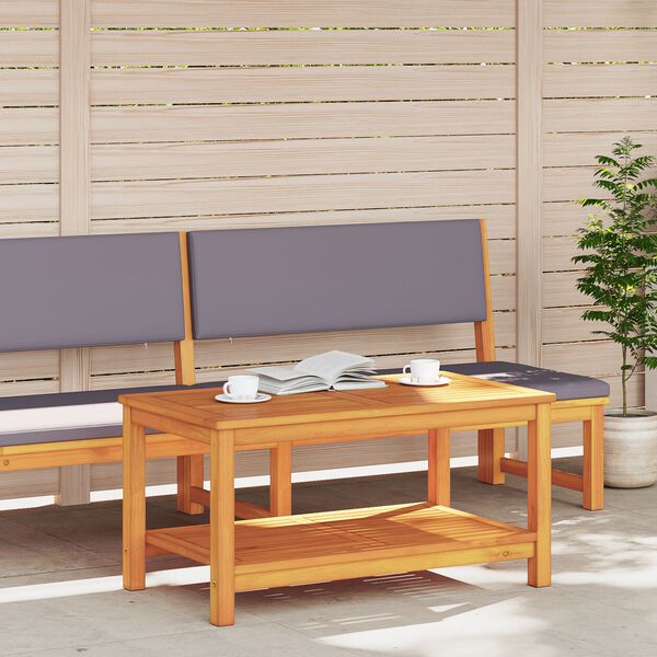 vidaXL Side Table Brown 90 x 50 x 45 cm Solid Acacia Wood