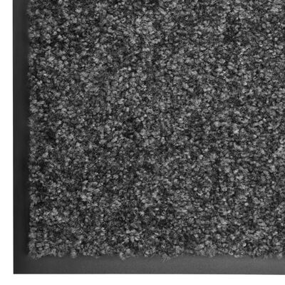 vidaXL Doormat Washable Anthracite 60x90 cm