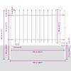 vidaXL Garden Fence 5 pcs Grey 8.5 x 0.8 m Powder-coated Steel