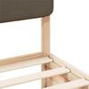 vidaXL Bed Frame with Upholstered Headboard Taupe 75 x 190 cm