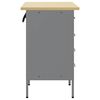 vidaXL Work Cabinet with Drawer 2 pcs Black and Grey 100 x 55 x 85 cm