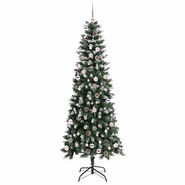 vidaXL Artificial Christmas Tree with 300 LEDs with Stand Green 240 cm