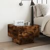 vidaXL Bedside Table with Infinity LED Smoked Oak 40x40x30 cm
