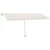vidaXL Freestanding Manual Retractable Awning 500x350 cm Cream