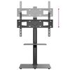 vidaXL Corner TV Stand 2-Tiers for 32-65 Inch Black