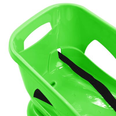 vidaXL Sledge with Seat Green 102.5x40x23 cm Polypropylene