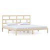 vidaXL Bed Frame without Mattress Solid Wood Pine 200x200 cm (810037+814214)