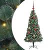 vidaXL Artificial Pre-lit Christmas Tree with Ball Set Green 120 cm