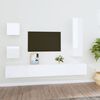 vidaXL 5 Piece TV Cabinet Set High Gloss White Engineered Wood