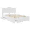 vidaXL Bed Frame with Headboard White 160 x 200 cm Engineered Wood