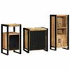 vidaXL Bathroom Furniture Set with Shelf 3 pcs Brown Solid Mango Wood