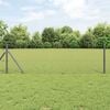 vidaXL Fence Post Grey 25 x 0.6 m (13 mm mesh) Steel and PVC