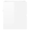 vidaXL Sink Cabinet High Gloss White 41x38.5x45 cm Engineered Wood