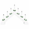 vidaXL Christmas Candle Bridge 3 pcs White 39.5 x 5 x 29 cm