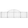 vidaXL Arched Gabion Baskets 15 pcs 200x50x40/60 cm Galvanised Iron