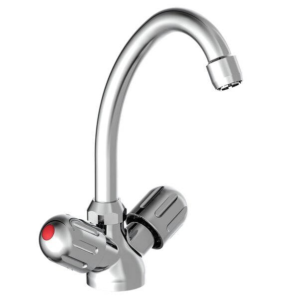 SCH&Uuml;TTE 2-Handle Sink Mixer PERUZZI Low Pressure Chrome