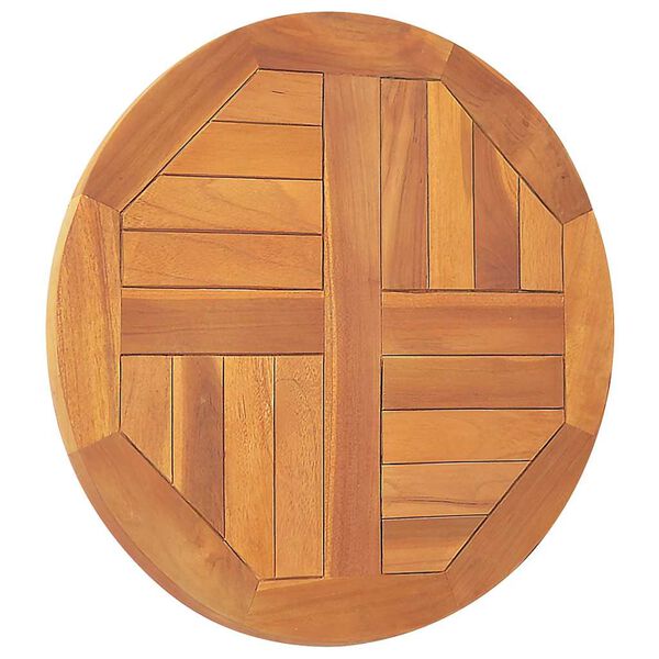 vidaXL Table Top Solid Teak Wood Round 2.5 cm 50 cm