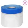 vidaXL Masking Film with Adhesive Tape 12 pcs Transparent and Blue