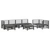vidaXL 8 Piece Garden Lounge Set Grey Solid Wood Pine
