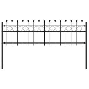vidaXL Ring Fence TILBURG Black