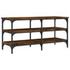 vidaXL Shoe Bench Smoked Oak 100x38.5x49 cm Engineered Wood