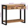 vidaXL Console Table Brown 90 x 33 x 75 cm Solid Acacia Wood