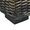 vidaXL Storage Box 120 cm Black Kubu Rattan and Solid Mango Wood
