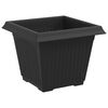 vidaXL Square Flower Pot 24 pcs Black 33 x 33 x 26 cm Plastic