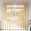 vidaXL Voile Curtains with Rod Pockets 2 pcs Sand