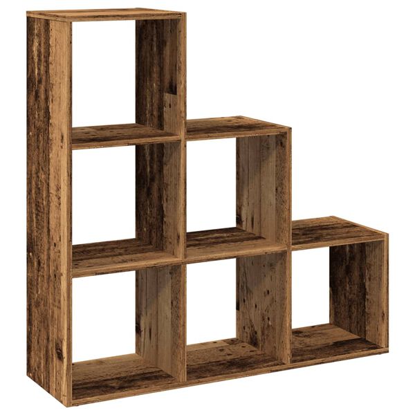vidaXL Room Divider Bookcase&nbsp;3-Tier&nbsp;Old Wood 99x29x99 cm Engineered Wood