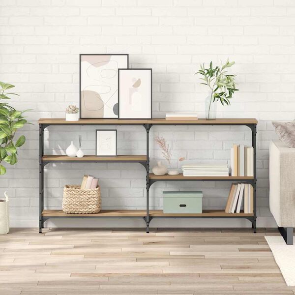 vidaXL Console Table Artisan Oak 150 x 29 x 76.5 cm Engineered Wood