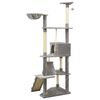 vidaXL Cat Tree with Sisal Scratching Posts Light Grey 191 cm