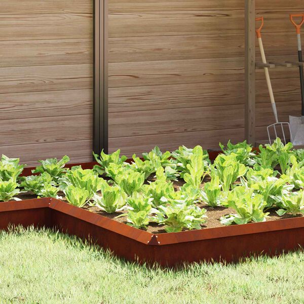 vidaXL Snail Fence Rusty 13.5 x 13.5 x 25 cm Weathering Steel