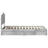 vidaXL Storage Bed Concrete Grey 90 x 200 cm Engineered Wood