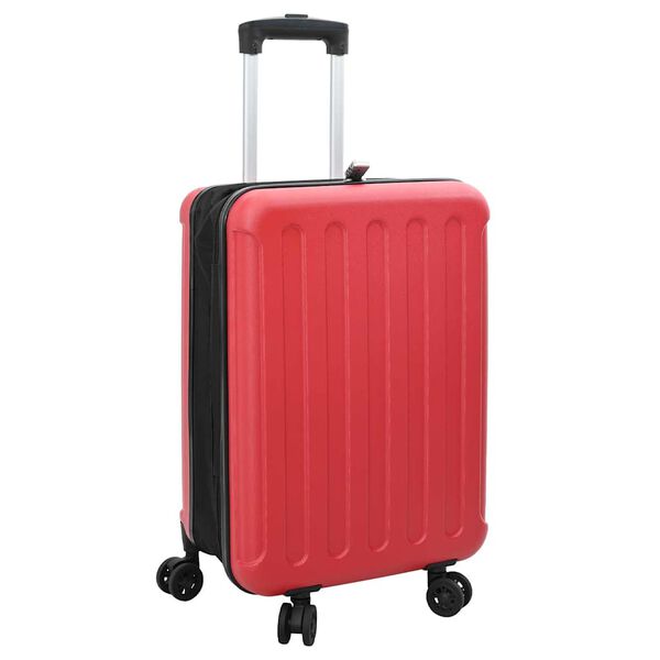 vidaXL Suitcase Folding with Lock Red 34 x 23 x 55.5 cm ABS Plastic