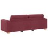 vidaXL Sofa 3 pcs Wind Red Fabric