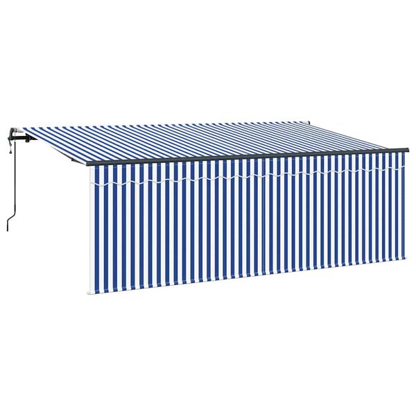 vidaXL Awning with Blind Cream 350 x 200 x 120 cm Fabric and Metal