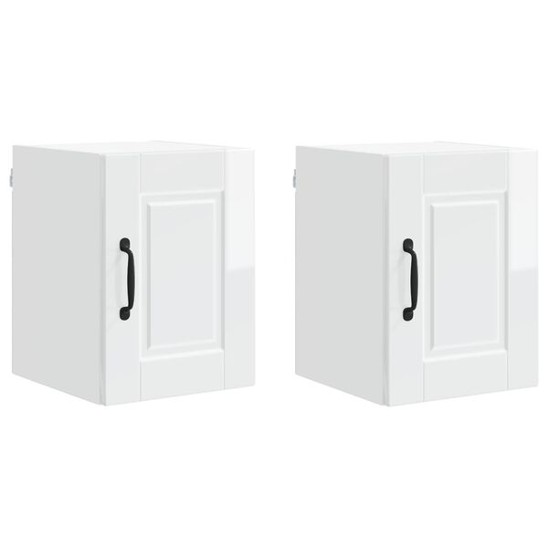 vidaXL Kitchen Cabinet 2 pcs High Gloss White 30 x 31 x 40 cm