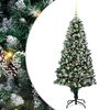 vidaXL Artificial Christmas Tree with 300 LEDs with Stand Green 180 cm