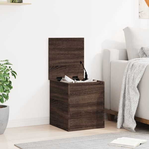 vidaXL Storage Box Brown Oak 40x42x46 cm Engineered Wood