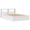 vidaXL Bed Frame with Headboard White 150x200 cm King Size Solid Wood Pine