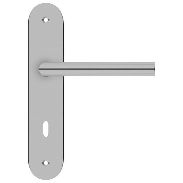 vidaXL Door Handles 2 Sets with BB Deadlock Stainless Steel