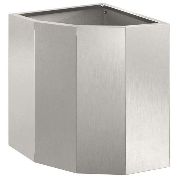 vidaXL Corner Planter Silver 30 x 30 x 35 cm Stainless steel
