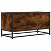 vidaXL TV Cabinet Smoked Oak 80x34.5x40 cm Engineered Wood and Metal