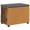 vidaXL Hall Bench with Cushion with Drawer Old Wood 60 x 38 x 46 cm